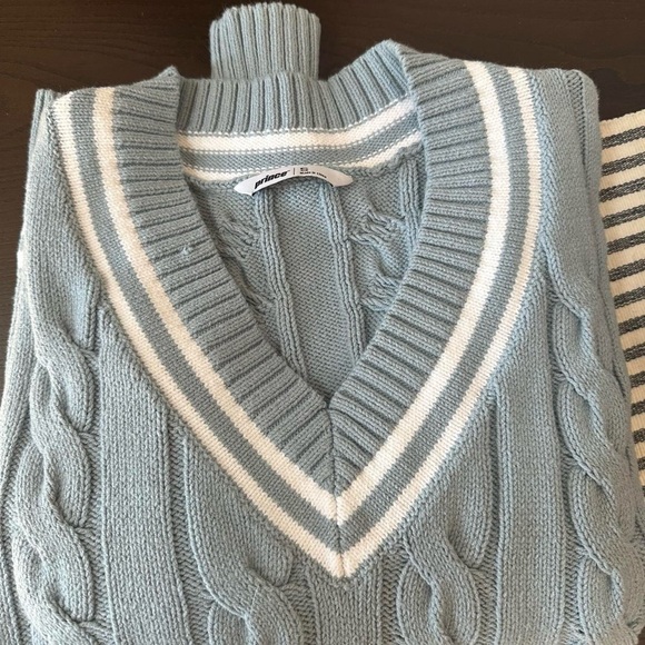 Prince Tennis Core Varsity Sweater Blue Gray โ Size Small - Picture 5 of 9